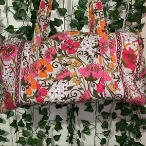 Vera Bradley Medium Travel Duffel bag in the pattern Tea Garden (retired 2011)